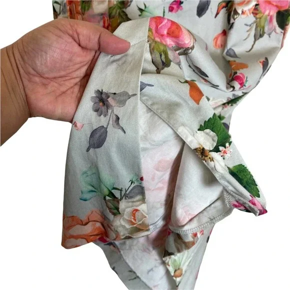 Asos Spaghetti Strap Floral Bodycon Midi Dress Blue Multi Size 6 - Picture 3 of 8